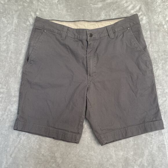 Columbia Mens 38 Chino Shorts 10” Inseam Regular Fit Gray Outdoor Fishing Pocket - Picture 1 of 9